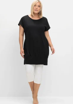 Oversize-Shirt mit breitem Saumbündchen<sheego Discount