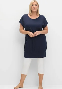 Oversize-Shirt mit breitem Saumbündchen<sheego Discount