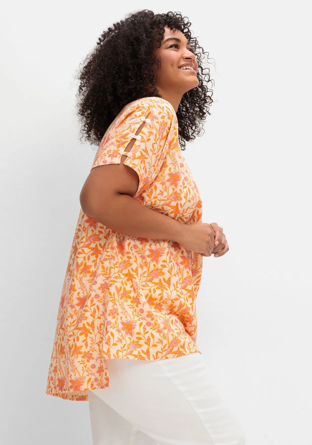 Oversize-Tunika mit Cut-outs an den Ärmeln<sheego Discount