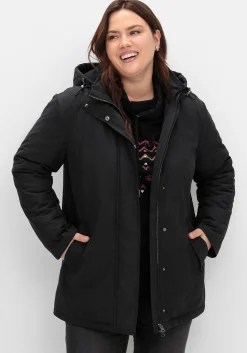 Parka mit gefütterter Kapuze und 2-Wege-Zipper<sheego Best