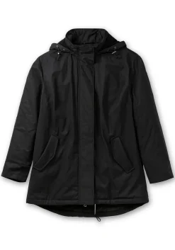Parka mit gefütterter Kapuze und 2-Wege-Zipper<sheego Best