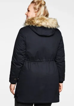 Parka mit Kapuze und Teddyfutter<sheego Sale