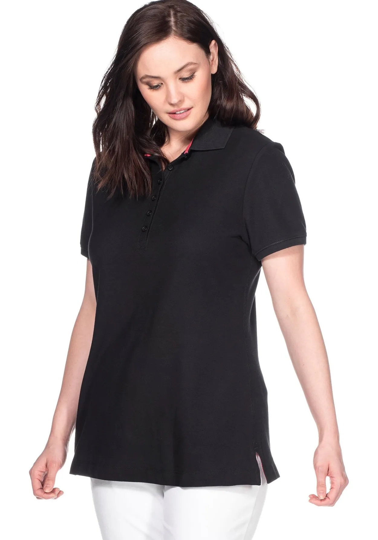 Poloshirt mit kurzem Arm, in Piqué-Qualität<sheego Discount