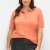 Poloshirt mit Metall-Druckknöpfen<CREATION L PREMIUM Best