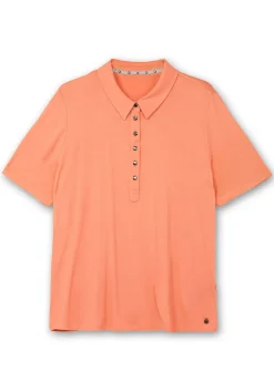 Poloshirt mit Metall-Druckknöpfen<CREATION L PREMIUM Best