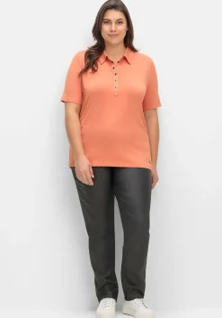 Poloshirt mit Metall-Druckknöpfen<CREATION L PREMIUM Best