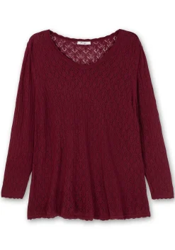 Pullover aus Ajourstrick, in leichter A-Linie<sheego Best