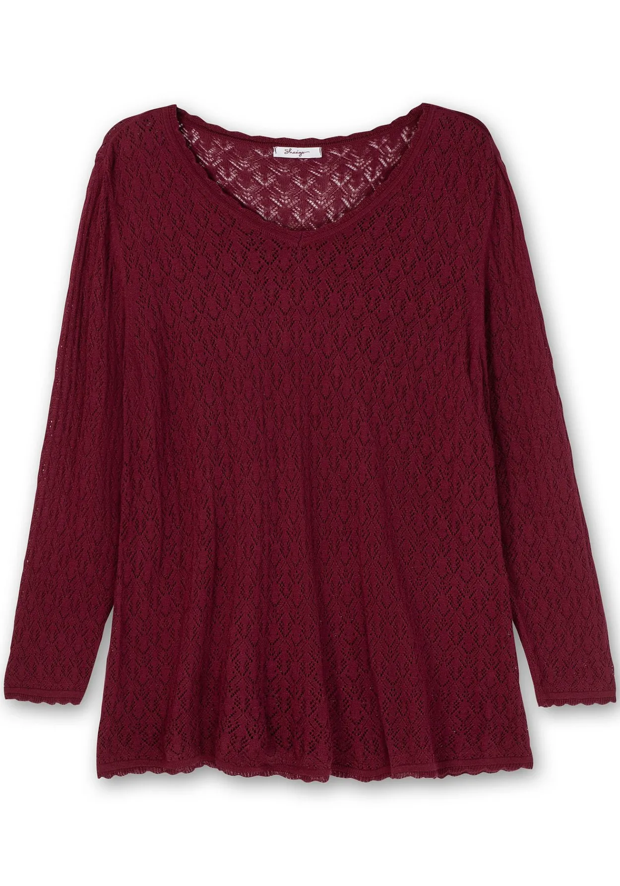 Pullover aus Ajourstrick, in leichter A-Linie<sheego Best