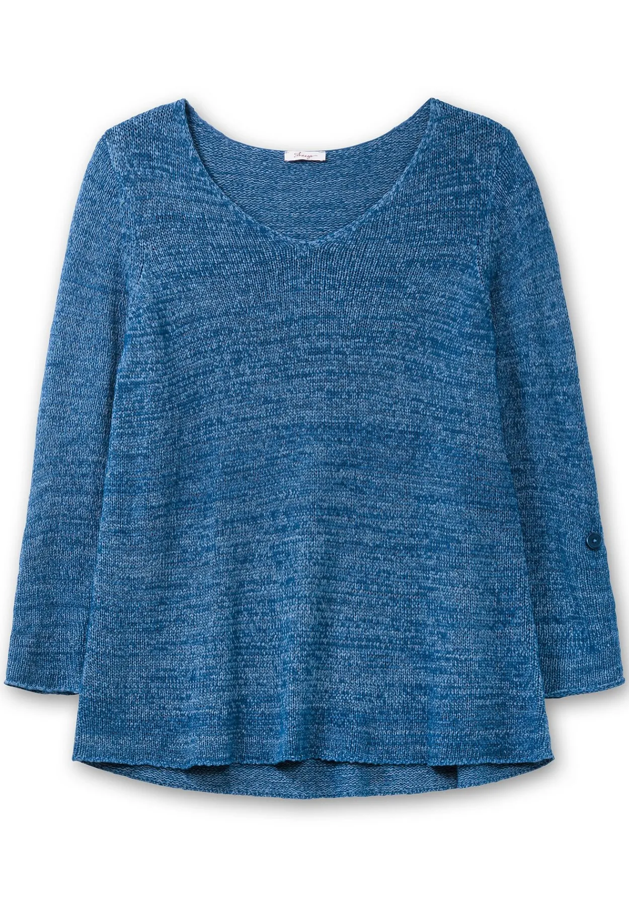 Pullover aus Bändchengarn, mit Krempelärmeln<sheego Online