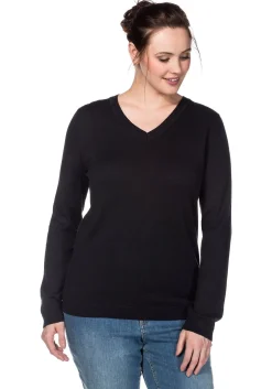 Pullover aus Feinstrick mit V-Ausschnitt<sheego Best