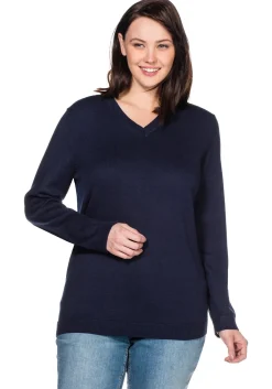 Pullover aus Feinstrick mit V-Ausschnitt<sheego New