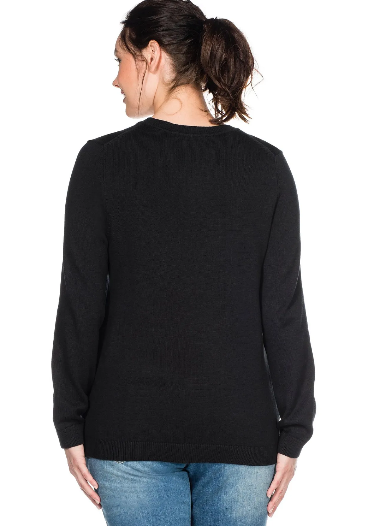 Pullover aus Feinstrick mit Rundhalsausschnitt<sheego Sale