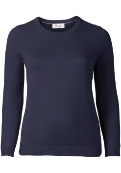 Pullover aus Feinstrick mit Rundhalsausschnitt<sheego New