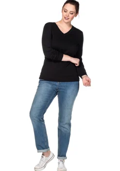 Pullover aus Feinstrick mit V-Ausschnitt<sheego Best
