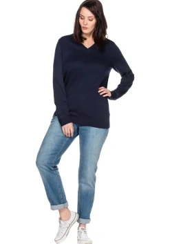 Pullover aus Feinstrick mit V-Ausschnitt<sheego New