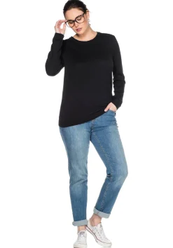 Pullover aus Feinstrick mit Rundhalsausschnitt<sheego Sale
