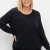 Pullover aus leichtem Strick, mit Rundhalsausschnitt<sheego Hot