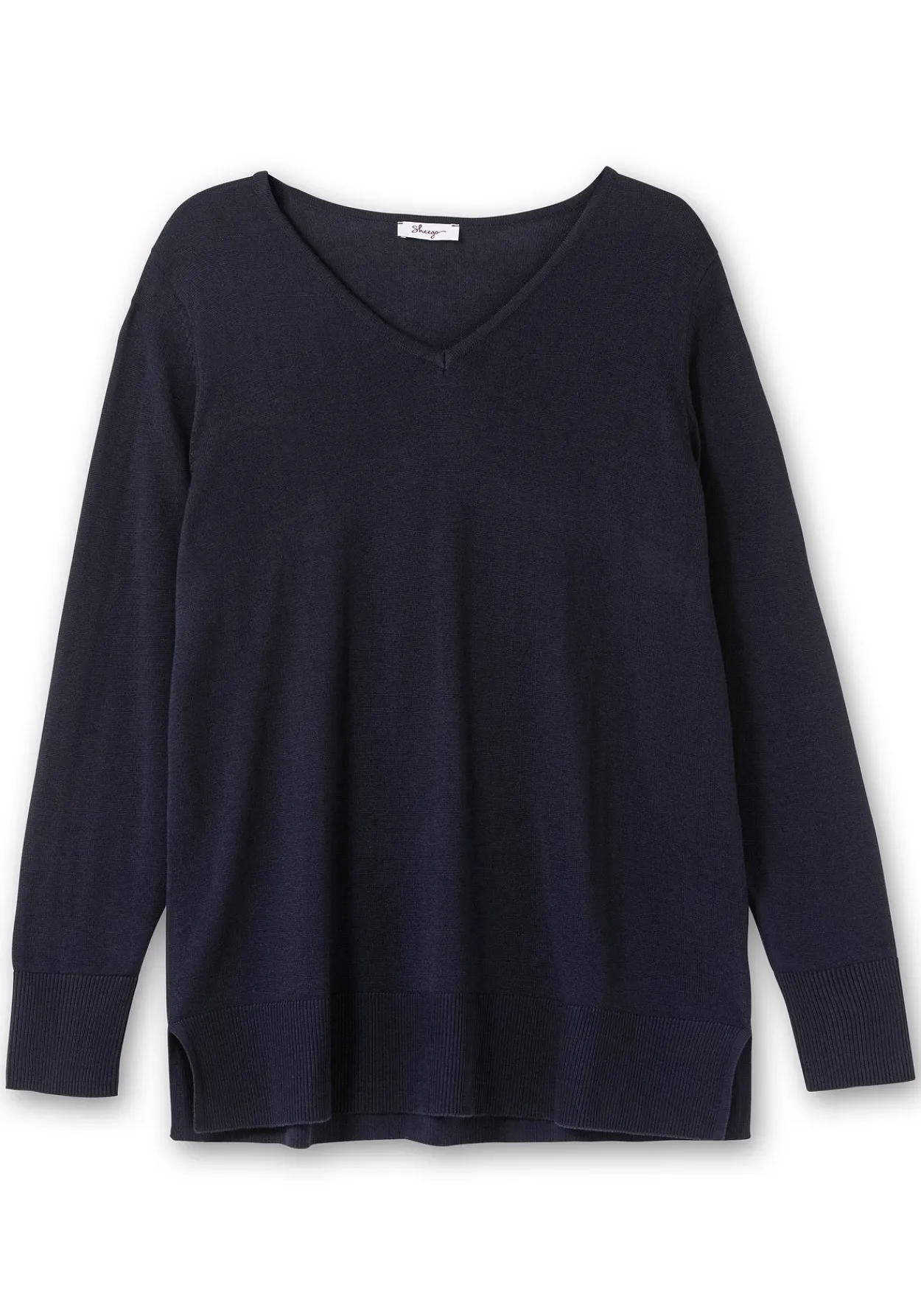 Pullover aus leichtem Strick, mit V-Ausschnitt<sheego Outlet