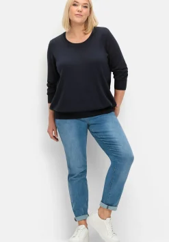Pullover aus leichtem Strick, mit Rundhalsausschnitt<sheego Hot