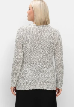 Pullover aus meliertem Effektgarn<sheego Outlet