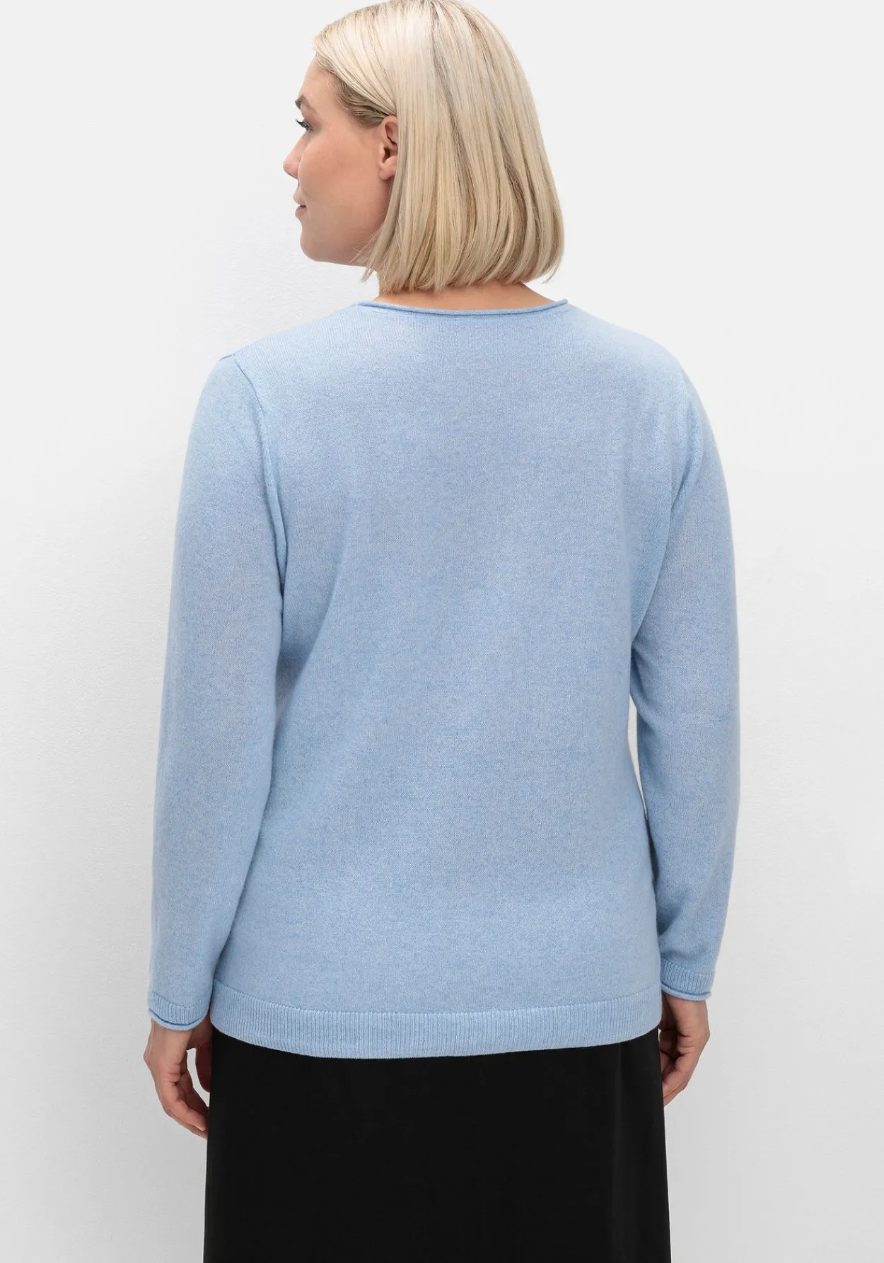 Pullover aus reinem Kaschmir, mit Rollkanten<sheego Online