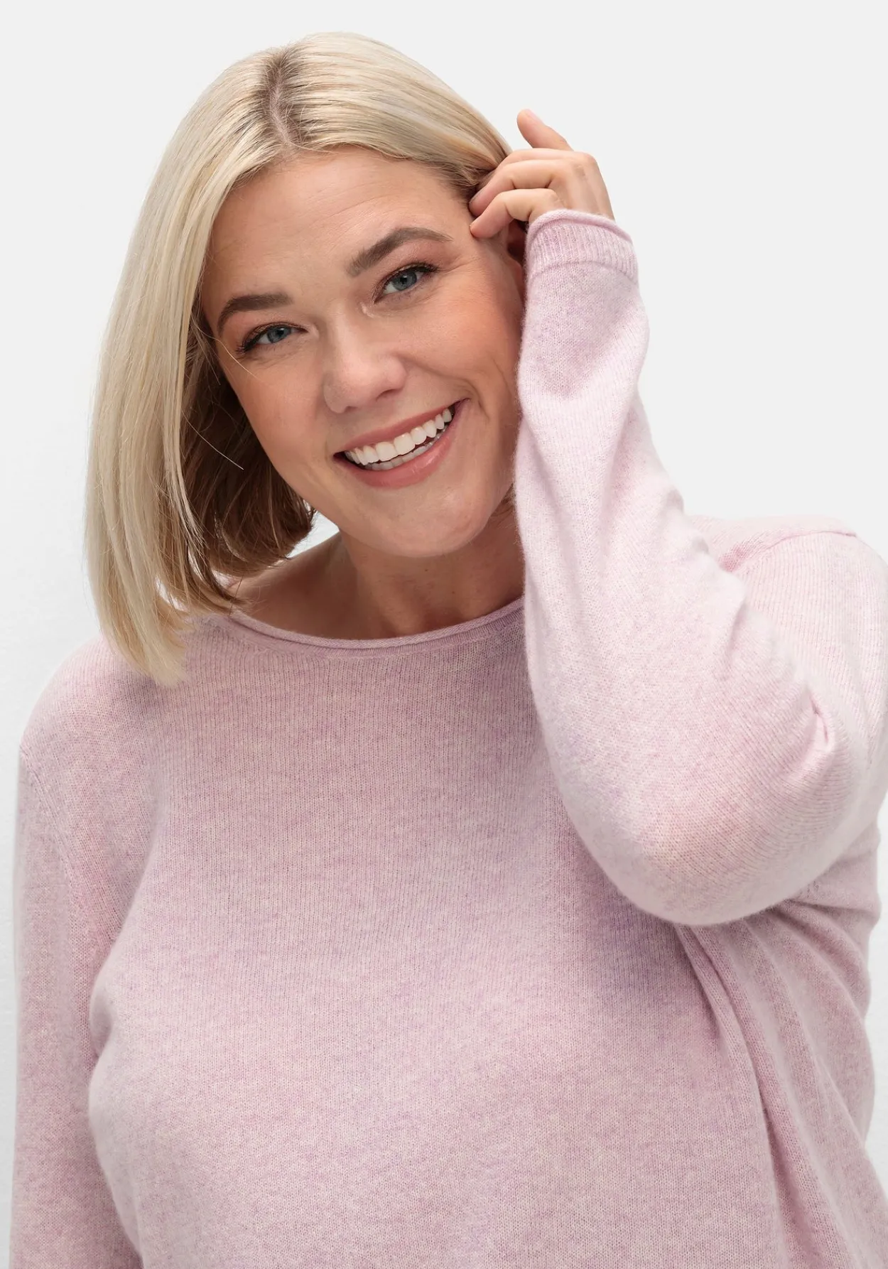 Pullover aus reinem Kaschmir, mit Rollkanten<sheego Online