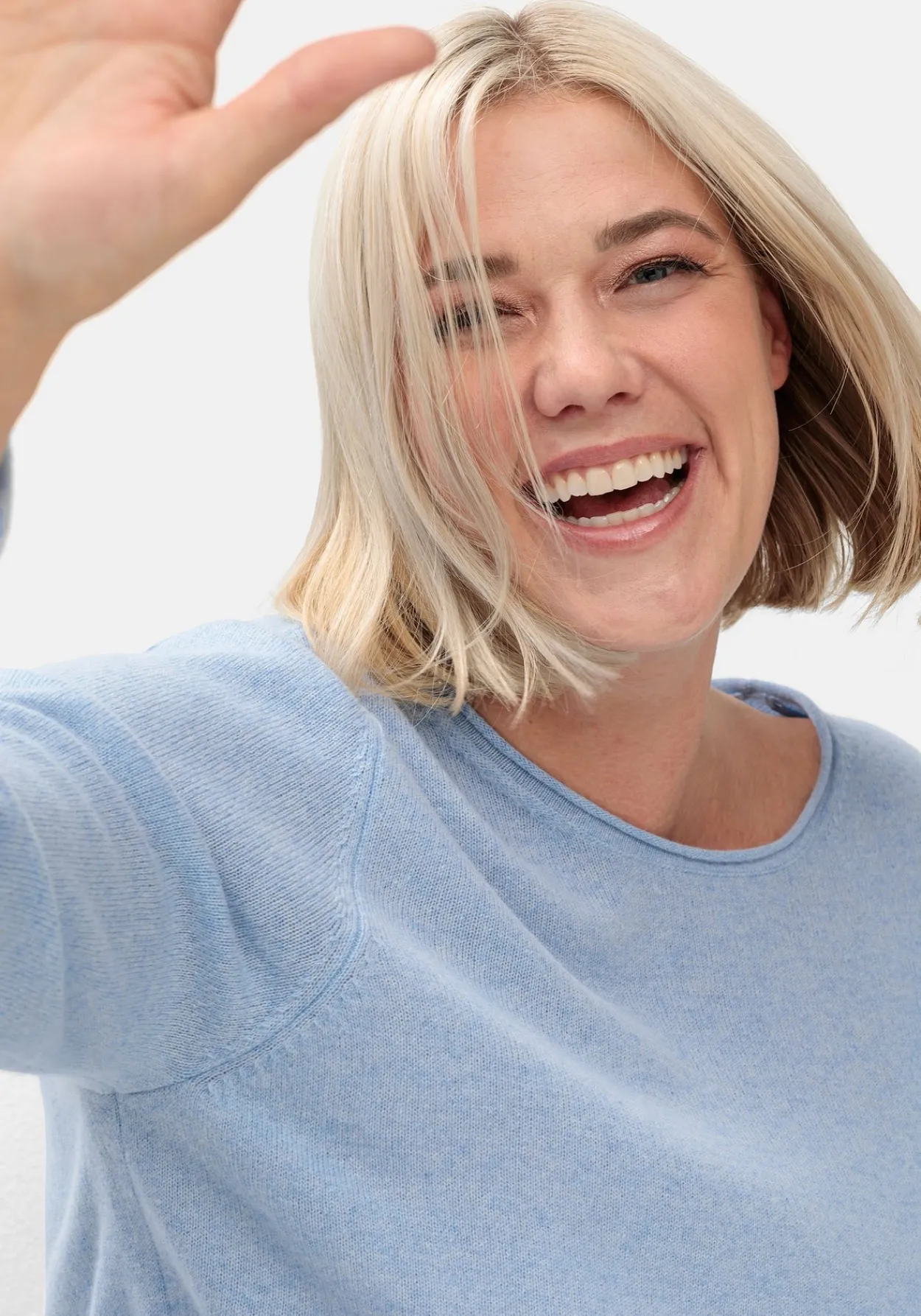 Pullover aus reinem Kaschmir, mit Rollkanten<sheego Online