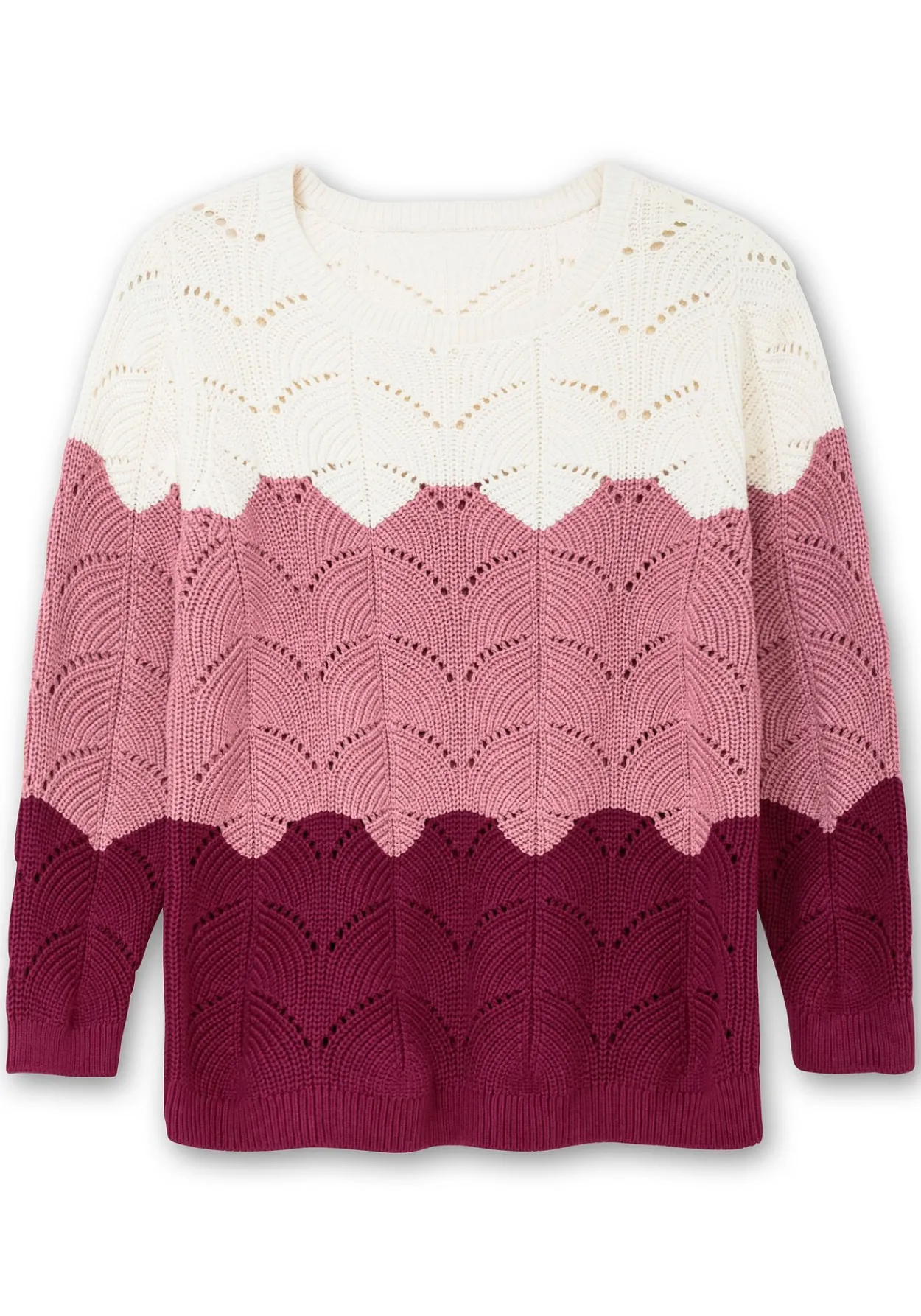 Pullover im Ajourstrick, mit Colourblocking<sheego New