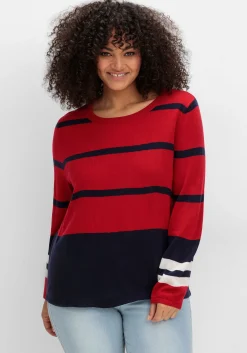 Pullover im Colourblocking-Streifenmix<sheego Fashion