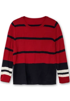 Pullover im Colourblocking-Streifenmix<sheego Fashion
