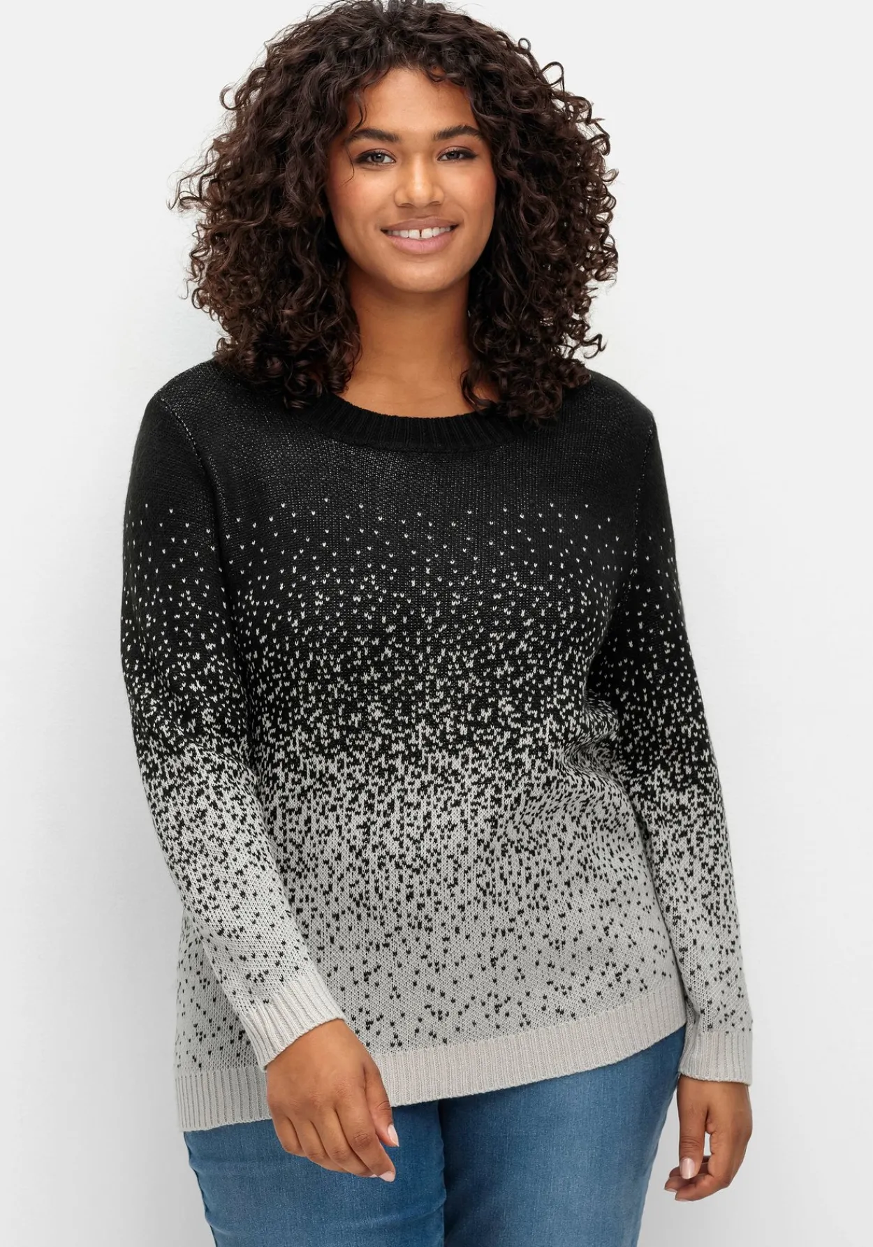 Pullover im Jacquardstrick, mit Farbverlauf<sheego Sale
