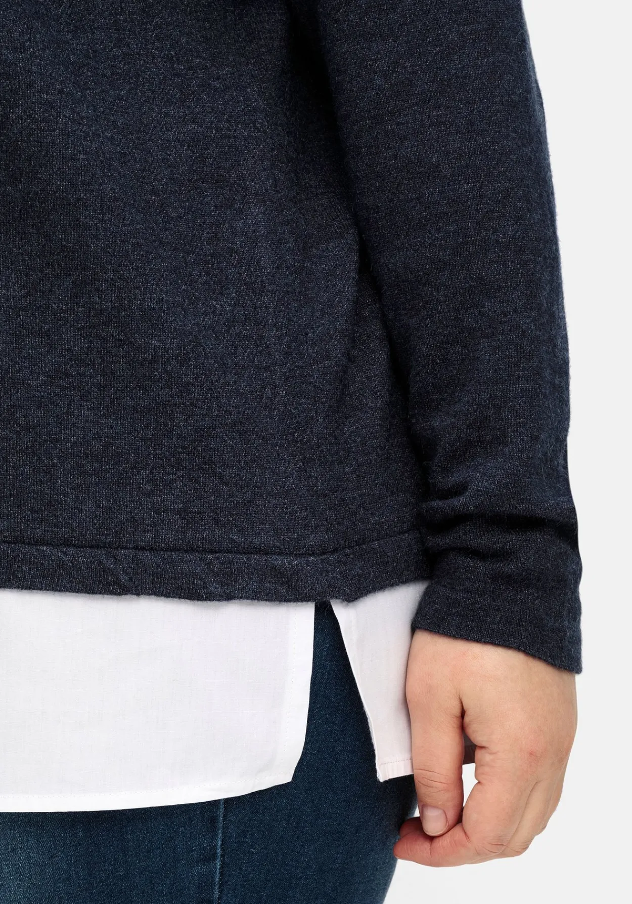 Pullover im Lagenlook, mit Blusenbesatz<sheego Best