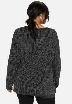 Pullover im Patentstrick, in melierter Optik<sheego Online