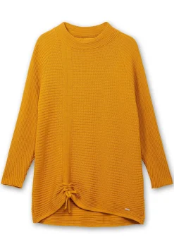 Pullover im Rippstrick, mit Raffung vorn<sheego x Collection L. Clearance