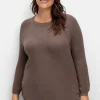 Pullover im Strukturstrick, mit Zierknöpfen seitlich<sheego Sale