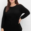 Pullover im Strukturstrick, mit Zierknöpfen seitlich<sheego Clearance