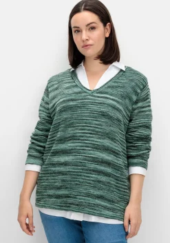 Pullover in Flammgarn-Struktur<sheego Fashion