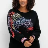 Pullover mit Animalmotiv und Ballonärmeln<sheego by Joe Browns New