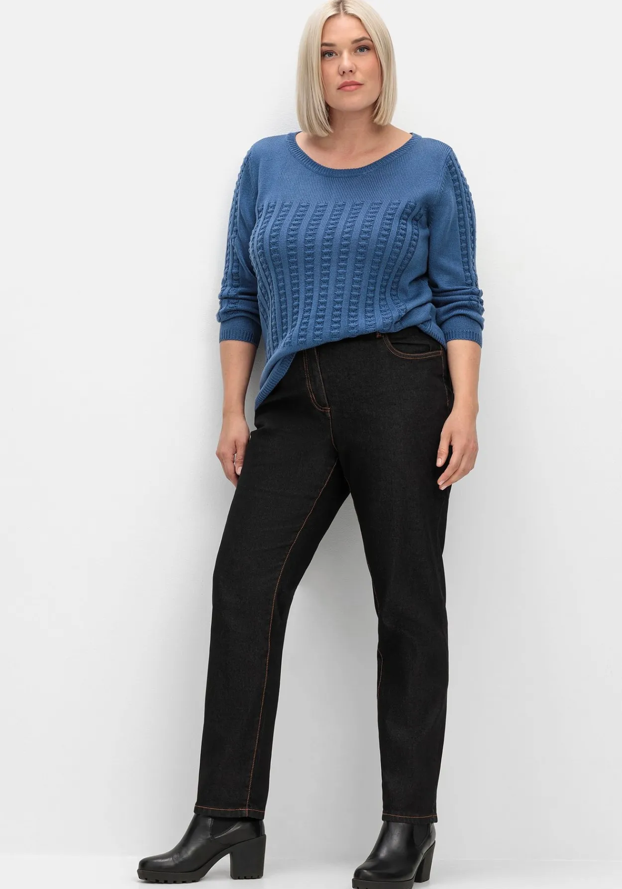 Pullover mit 3D-Strickmuster<sheego Best