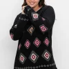 Pullover mit Ethnomuster und Fransen<sheego Discount