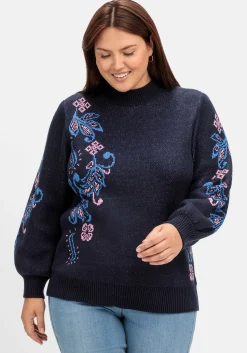 Pullover mit floralem Jacquardmuster<sheego by Joe Browns Outlet