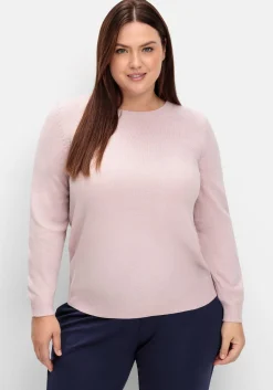 Pullover mit gerippten Abschlüssen<sheego Discount