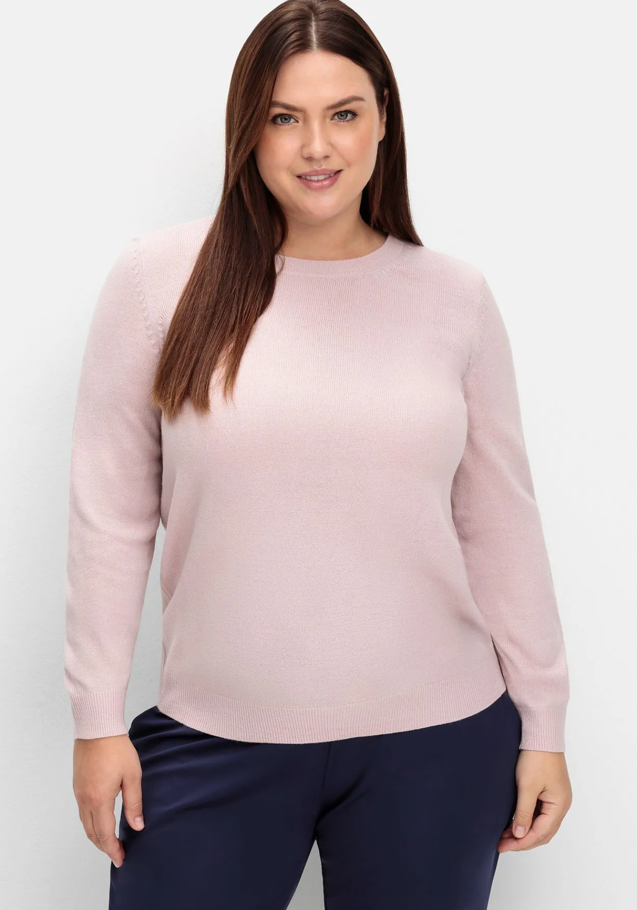 Pullover mit gerippten Abschlüssen<sheego Discount