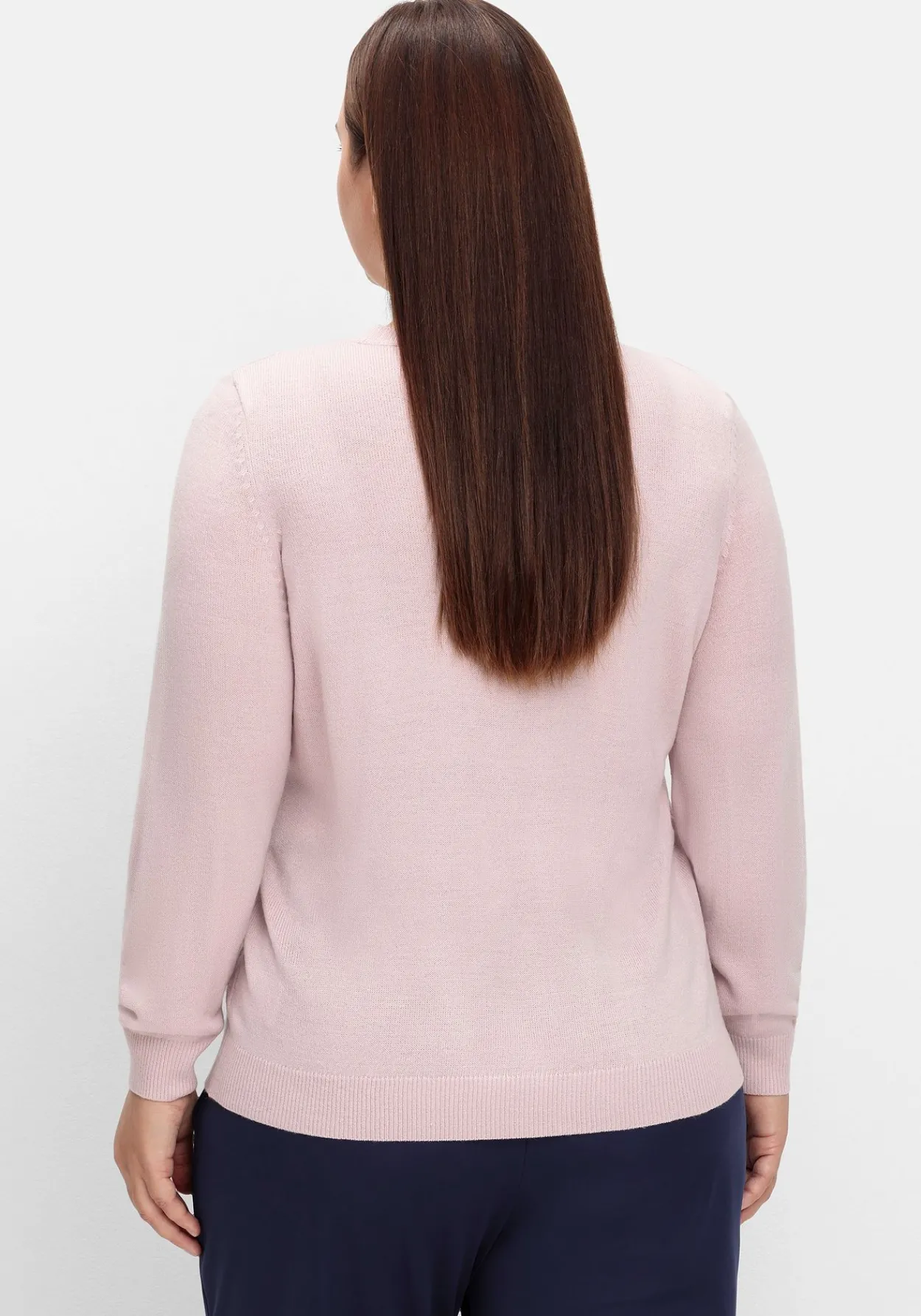 Pullover mit gerippten Abschlüssen<sheego Discount