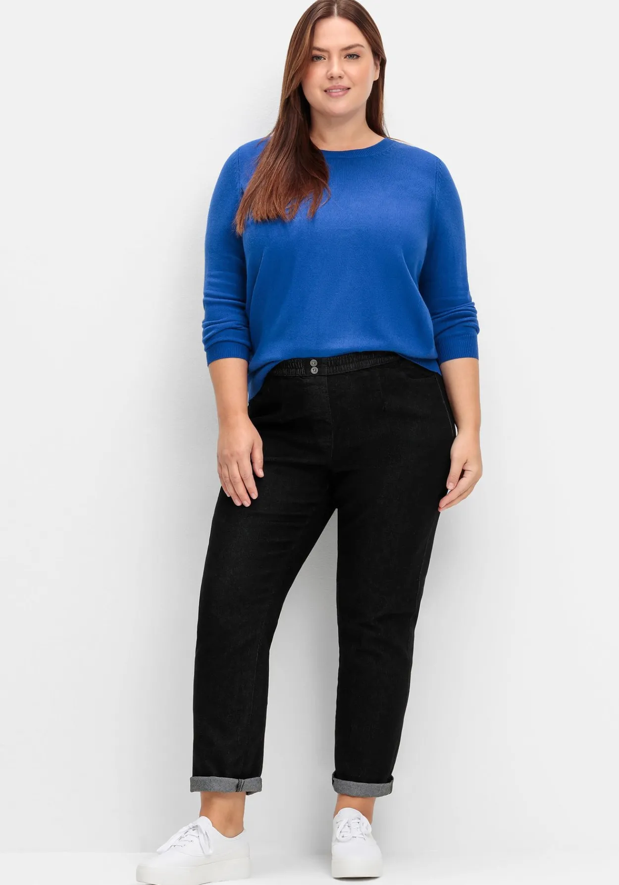 Pullover mit gerippten Abschlüssen<sheego Best