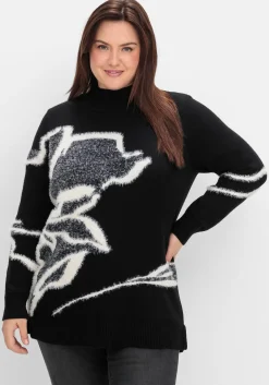 Pullover mit Intarsienmuster aus Flauschgarn<sheego Outlet