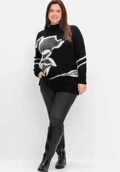 Pullover mit Intarsienmuster aus Flauschgarn<sheego Outlet