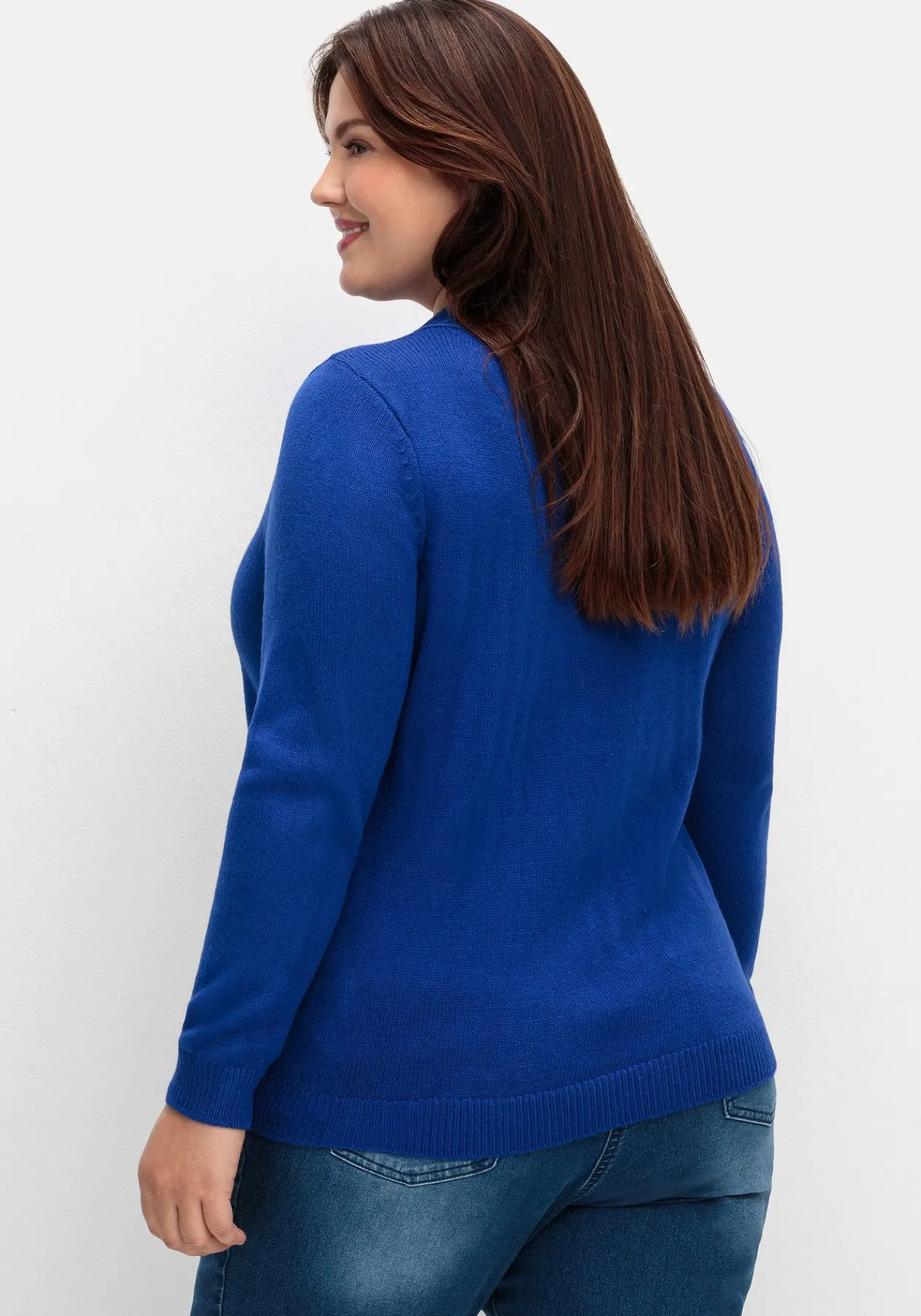 Pullover mit raffiniertem V-Ausschnitt<sheego Clearance