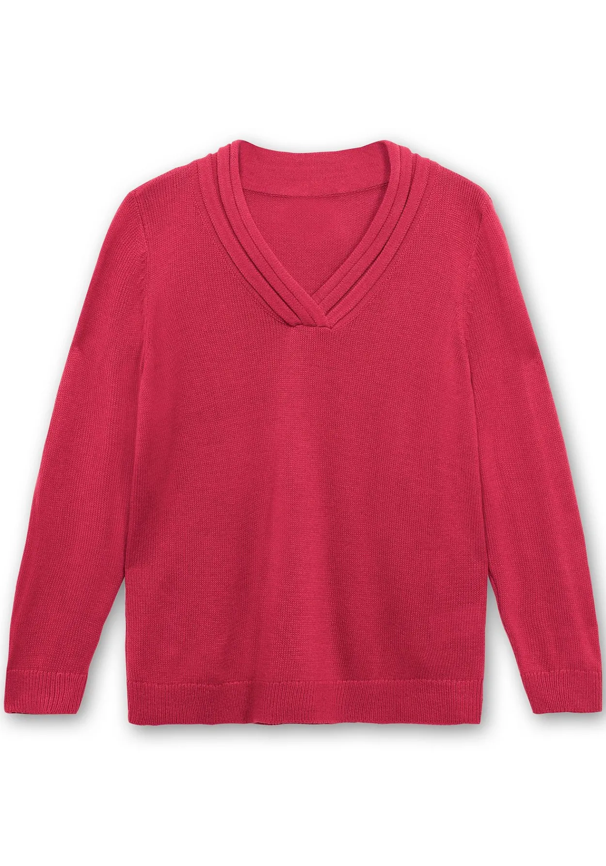 Pullover mit raffiniertem V-Ausschnitt<sheego Best