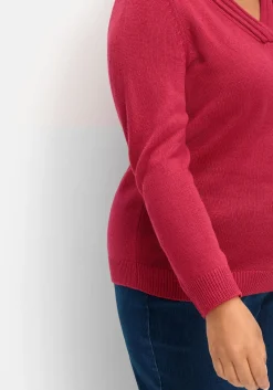 Pullover mit raffiniertem V-Ausschnitt<sheego Best